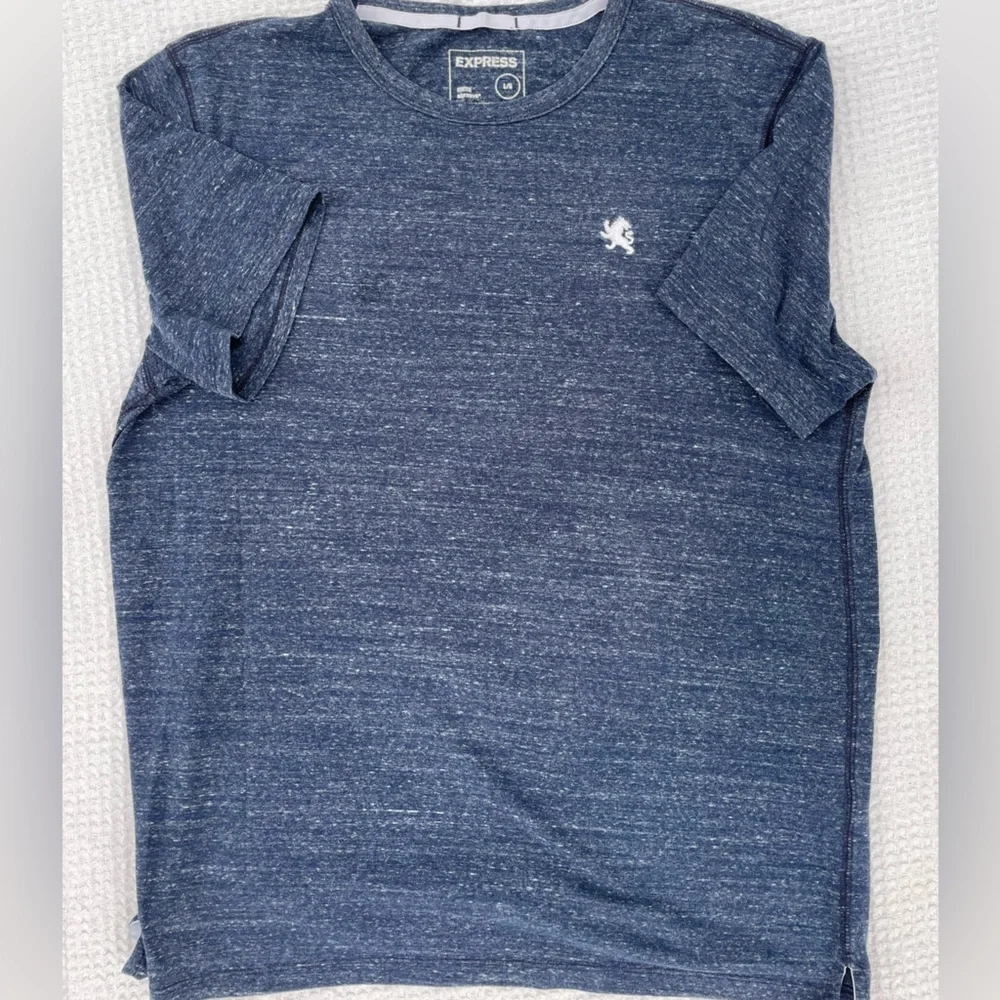 Express Heathered Navy Crew Neck Tee